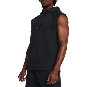 Under Armour Project Rock Sleeveless Heavyweight Hoodie Mens Size 3XL Black NWT